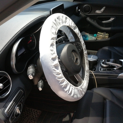 Il volante eliminabile della sede di automobile riguarda la copertura della manopola dell'ingranaggio non tessuta